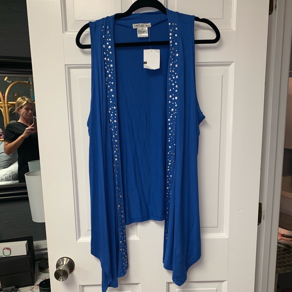 RAPTURE Royal Blue Silver Accented Vest
